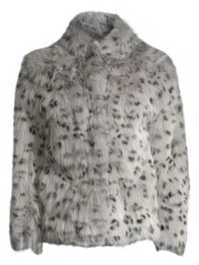 Adrienne Landau Animal-print Fox Fur Jacket