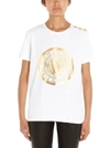 BALMAIN BALMAIN METALLIC MEDALLION LOGO PRINT T