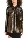 SAINT LAURENT SAINT LAURENT METALLIC STRIPED SHIRT