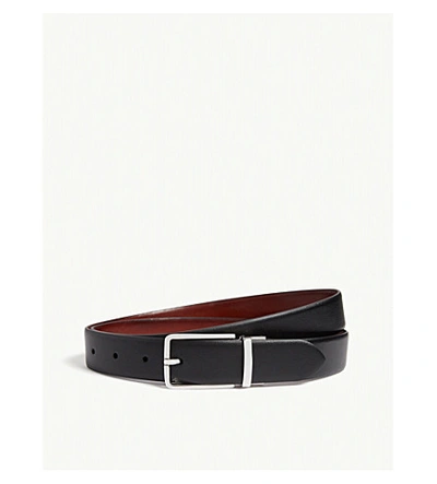 The Kooples Leather Belt In Bla01
