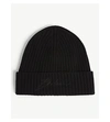 BALMAIN SIGNATURE CASHMERE AND WOOL-BLEND BEANIE