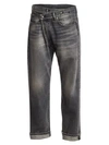 R13 Faded Crossover Jeans In Leyton Black