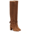 AQUAZZURA MILANO 85 SUEDE OVER-THE-KNEE BOOTS,P00413402