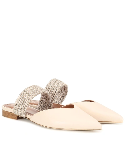 Malone Souliers Maisie Leather Slippers In Beige