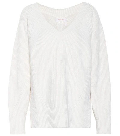 See By Chloé Ribbed-knit Wool-blend Jumper In Ivory