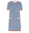 GUCCI GG WOOL AND COTTON KNIT DRESS,P00399811