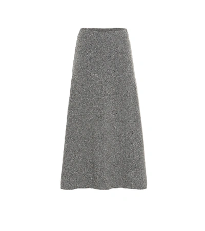 Joseph Wool Midi Skirt In Grey