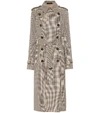 ROKH HOUNDSTOOTH WOOL TRENCH COAT,P00399652