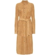 POLO RALPH LAUREN SUEDE MIDI SHIRT DRESS,P00400762