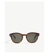 Oliver Peoples Cary Grant Oval Polarized Acetate Sunglasses In Black