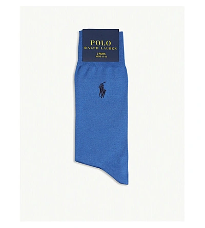 Polo Ralph Lauren Fil D'ecosse Cotton Socks In Blue Navy