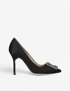 Manolo Blahnik Hangisi 105mm Buckle-embellished Pumps In Black