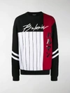 BALMAIN PRINTED RELAXED SWEATSHIRT,SH13934J07814198998