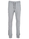 Balmain Grey Embossed Logo Lounge Pants In Grey