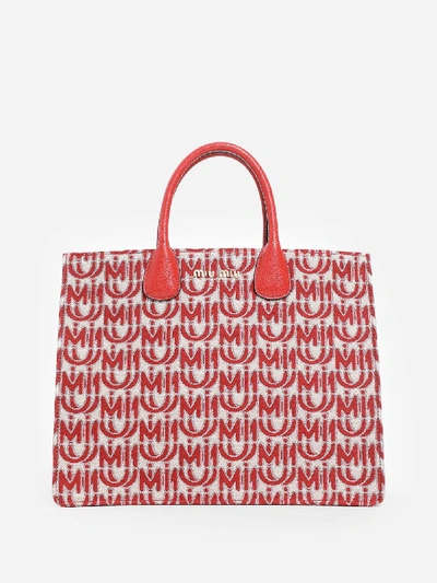 Miu Miu Tote Bags In Red