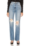 KHAITE DANIELLE HIGH RISE STOVEPIPE JEAN,KTAH-WJ5