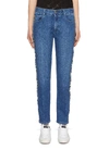 STELLA MCCARTNEY Logo stripe outseam organic cotton boyfriend jeans