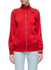 Moncler Camicia Logo-cuff Track Jacket In Medium Red