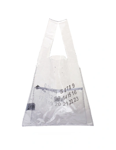 Maison Margiela Clear Pvc Shopping Bag In White