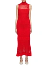 THEORY CROCHET KNIT SLEEVELESS TURTLENECK DRESS
