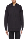 STELLA MCCARTNEY Logo sash drape outseam oversized hoodie