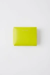 Acne Studios Trifold Card Wallet Lime Green