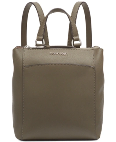 Calvin Klein Hayden Backpack In Olive/gold