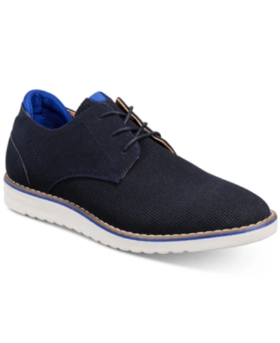 Steve Madden Men's Caspin Lace-up Oxfords Men's Shoes In Navy Suede