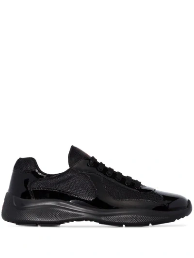 Prada Lace-up Sneakers In Schwarz