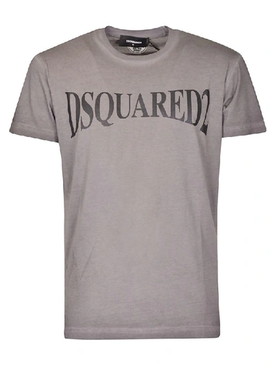 Dsquared2 Logo-print Cotton-jersey T-shirt In Grey