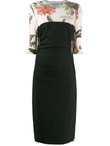 Off-white Shaped Tubino Midi Dress In Black