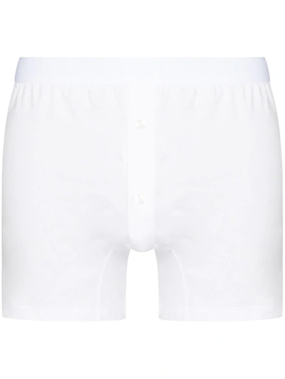 Sunspel Classic Cotton Boxer Shorts In White