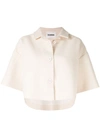 JIL SANDER JIL SANDER CROPPED JACKET - 白色