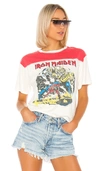 Daydreamer X Revolve Iron Maiden Devil Puppet Varsity Tee In White. In Vintage White