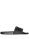 Valentino Rockstud Rubber Slide In Black