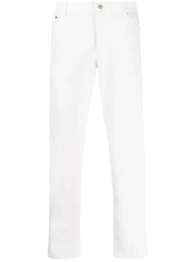 Brunello Cucinelli Straight Leg Denim Jeans In White