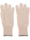 Brunello Cucinelli Cashmere Gloves In Sand