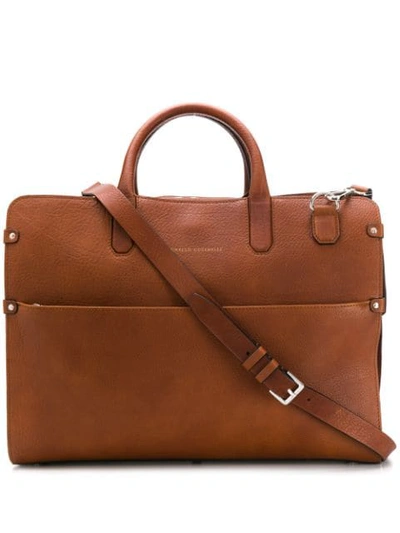 Brunello Cucinelli Structured Tote Bag In Brown