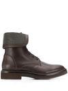 BRUNELLO CUCINELLI FOLDOVER ANKLE BOOTS