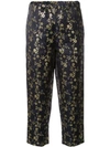 MARNI FLOWER JACQUARD CROPPED TROUSERS