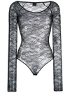 PINKO LONG-SLEEVED LACE BODY
