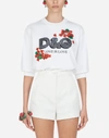 Dolce & Gabbana Logo Detail Cotton Sweatshirt In White