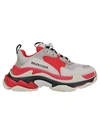 Balenciaga Triple S Sneakers In Red/grey/white