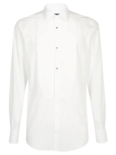 Dolce & Gabbana Bib Shirt In Bianco Ottico