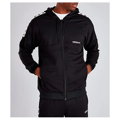 Adidas Originals Adidas Men's Originals Trefoil Tape Full-zip Hoodie In Black