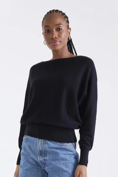 1982 Alaia Boat Neck Long Sleeve Jumper In Black