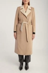 1982 Cashmere Belted Wrap Coat In Neutral