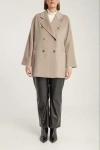 1982 Cashmere Double Breasted Short Coat In Brown