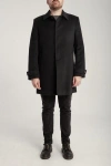 1982 Cashmere Single Breasted Coat In Black