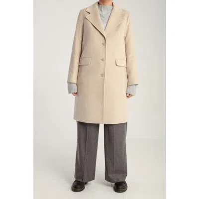 1982 Cashmere Tailored Single-breasted Coat In White